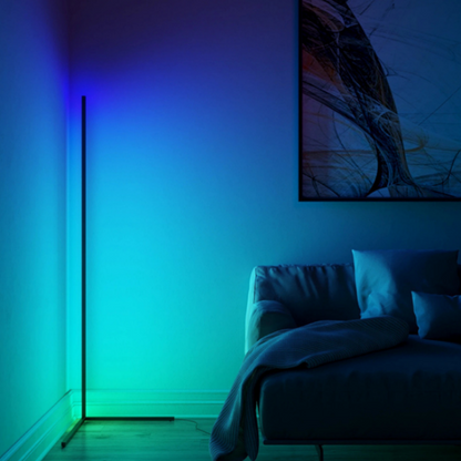 Smart RGBIC Corner Floor Lamp | Remote Control Color Changing