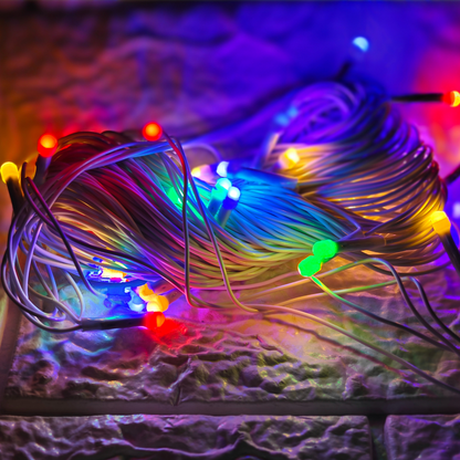 White Wire LED Series String Lights | 5mm Multi LED