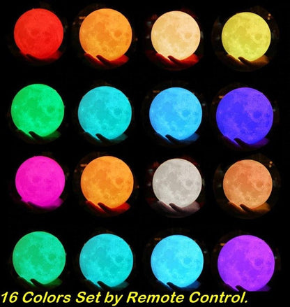 Personalized 3D Moon Lunar Lamp with Photo and Message Customization