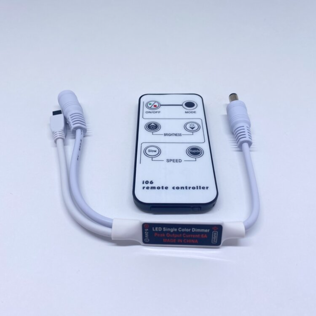 DC5V-24V 6 Keys Mini Remote Control IR Dimmer for Single Color LED Strip Light