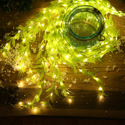 Leaves Garland Curtain Lights | Warm White | Diwali Decoration