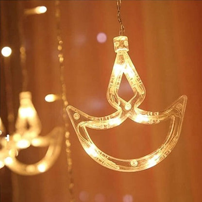 Diya Curtain Lights | Warm White LED | Diwali Decoration
