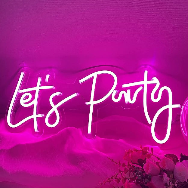 Let's Party Neon Sign Light
