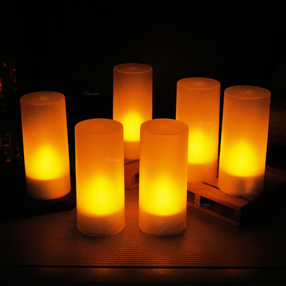 Rechargeable Tea Light LED Candles | Pack of 6 | Pack of 12