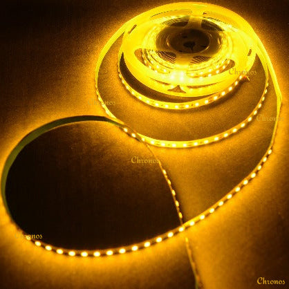 120 LED Strip Lights - Amber Yellow - 5m - 12V - 2835 SMD LED