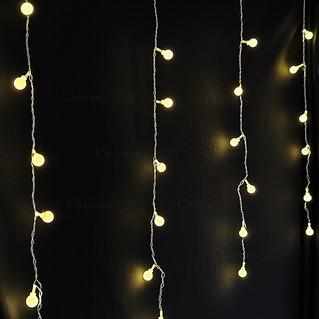 Bubble Curtain Lights – Warm White | 8 Modes | Plug & Play