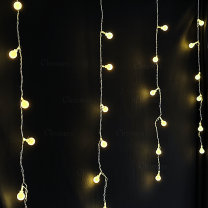 Bubble Curtain Lights – Warm White | 8 Modes | Plug & Play