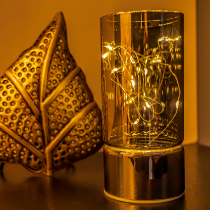 Glass Table Lamps with Fairy Lights | Open Top Glass