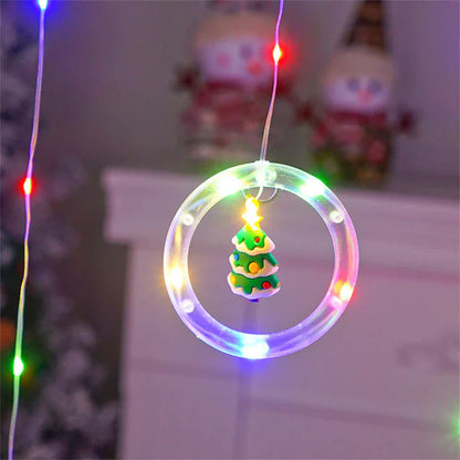 Christmas Rings Curtain Lights | Multi LED
