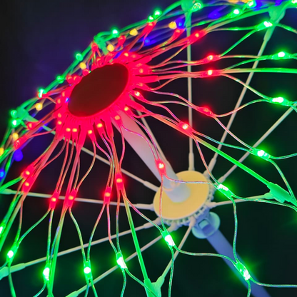 LED Decorative Light Umbrella – Rainbow & Warm White Illumination | 8 Lighting Modes | IP44 Weatherproof