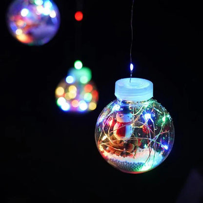 Snowman Wish Ball Curtain Lights | 10 Wish Balls | Multi LED