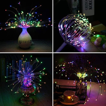 Firework Copper Wire Fairy LED String Lights  - 8 Function Remote Control | IP44 Waterproof | Multi LED