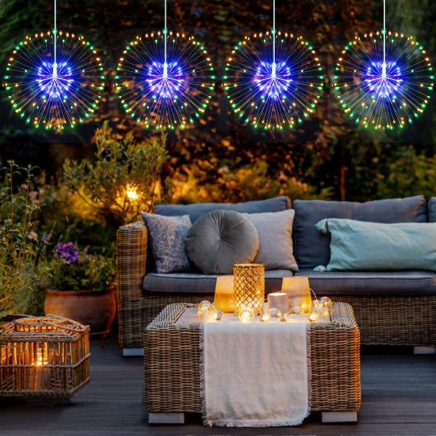 Firework Copper Wire Fairy LED String Lights  - 8 Function Remote Control | IP44 Waterproof | Multi LED