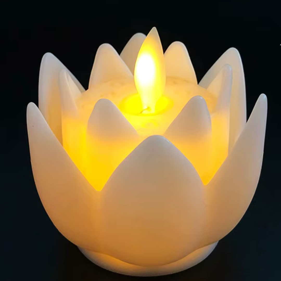 LED Tea Light Lotus Candles (Pack of 6)