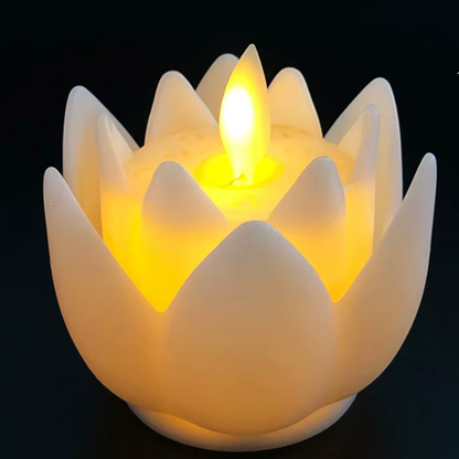 LED Tea Light Lotus Candles (Pack of 6)