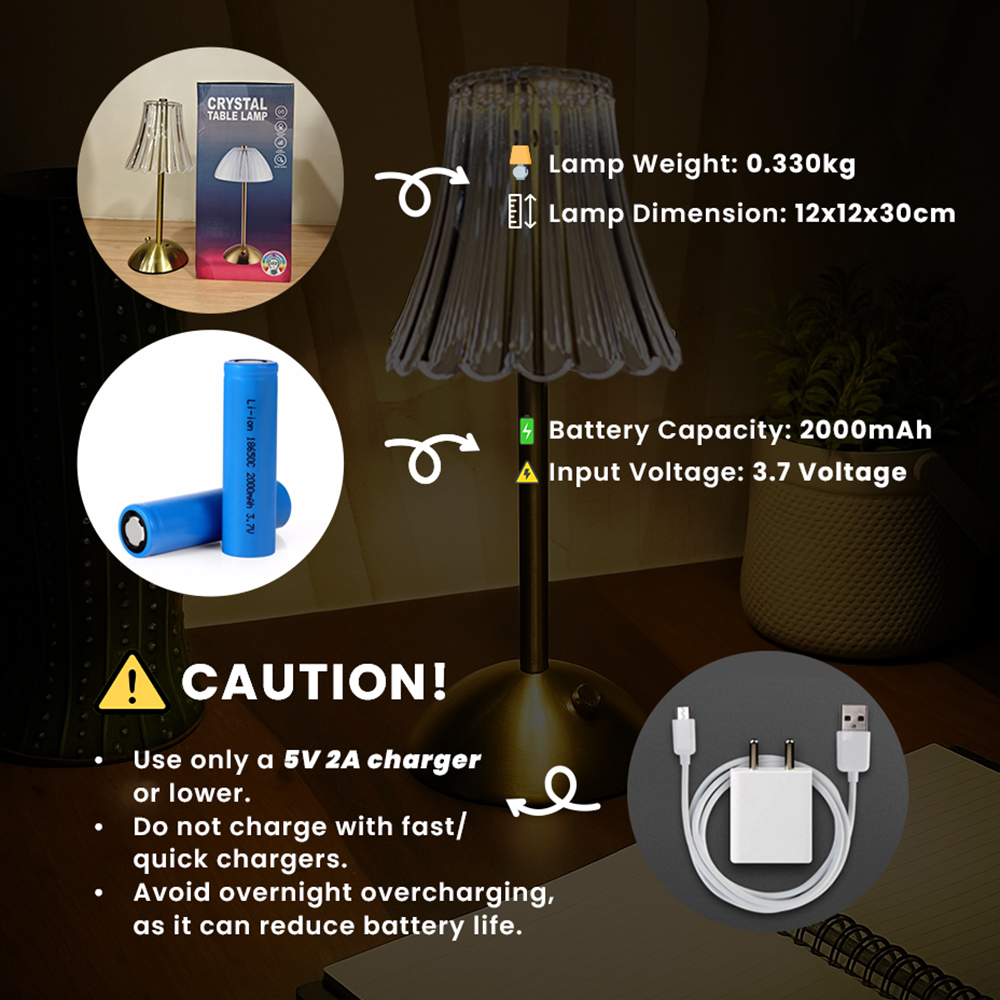 Flora Portable Rechargeable LED Table Lamp