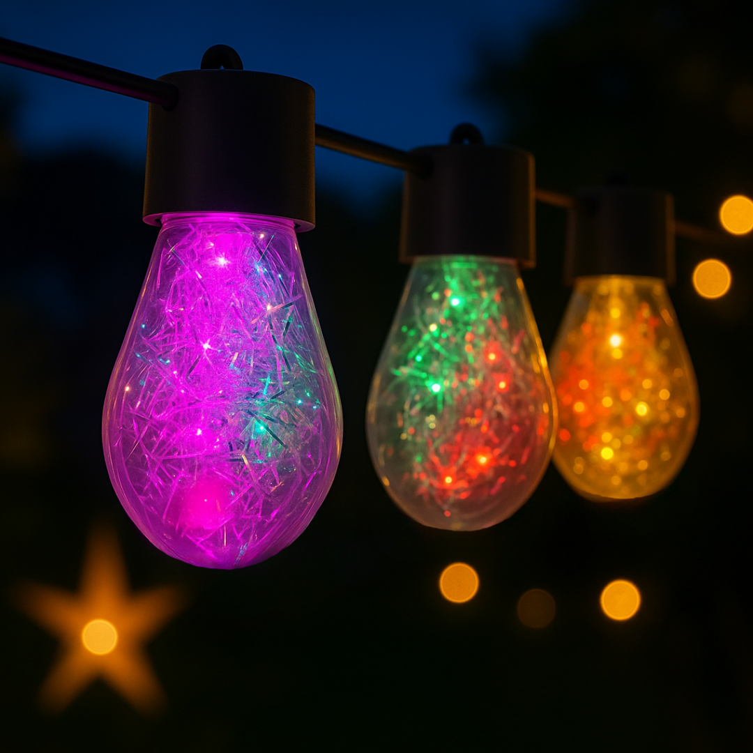 G50 RGBIC Waterproof Outdoor Bulb String Lights – USB Operated | 20 Smart LED Bulbs for Balcony, Garden, Events