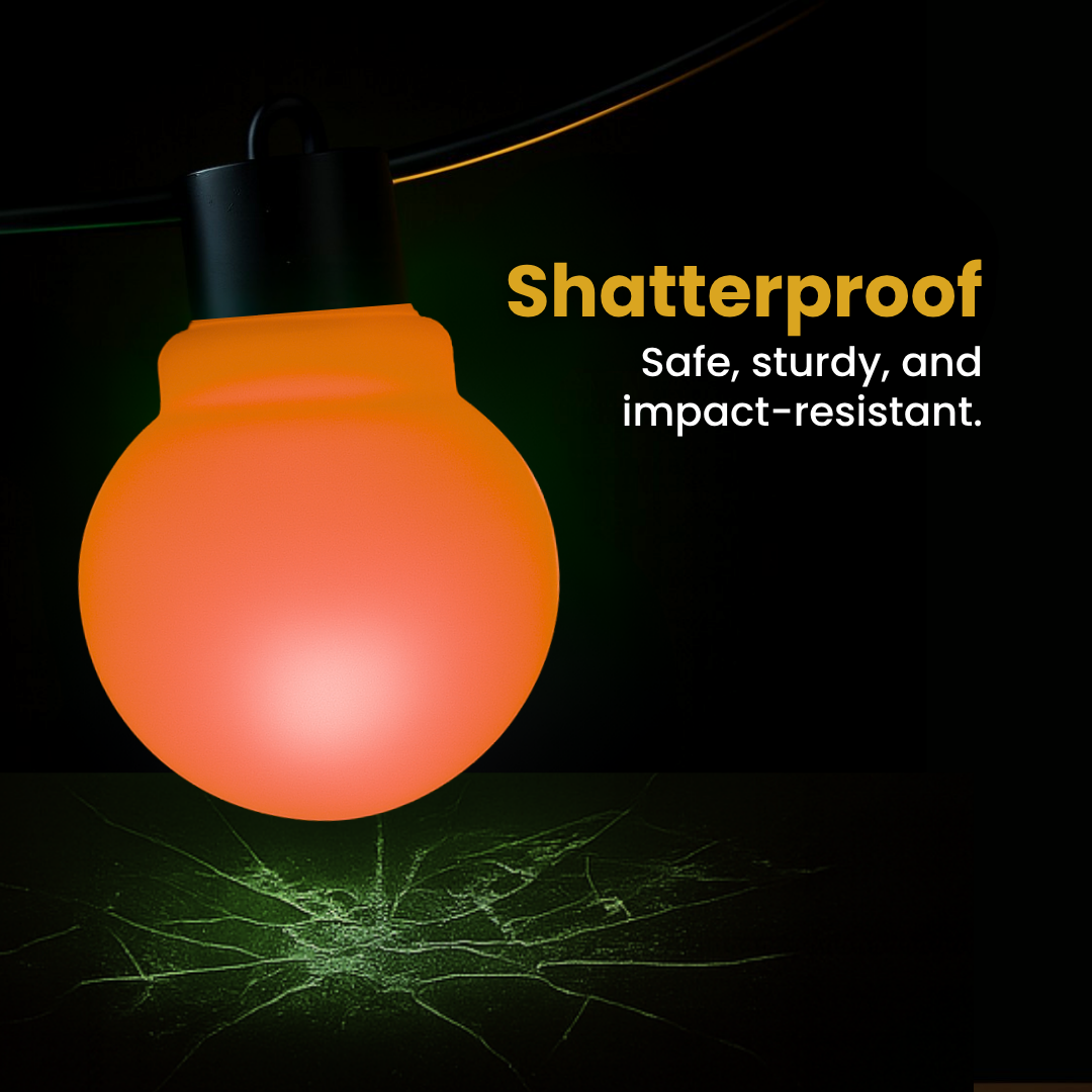 G50 RGBIC Waterproof Outdoor Bulb String Lights – USB Operated | 20 Smart LED Bulbs for Balcony, Garden, Events