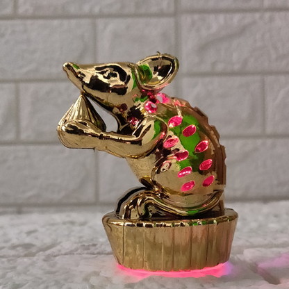 LED Mushak Lights (Set of 2) – Colour-Changing Decorative Ganpati Décor | Battery Operated | Safe & Smokeless