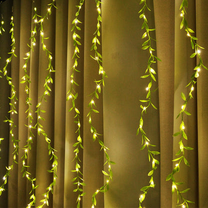 Leaves Garland Curtain Lights | Warm White | Diwali Decoration