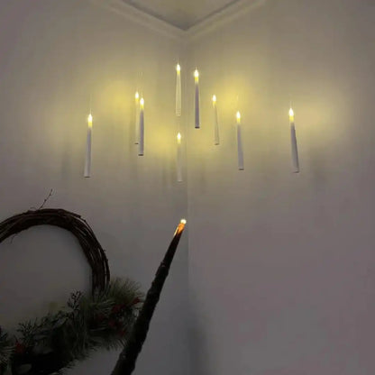 Lumos Floating Taper Candles with Wand | Pack of 12