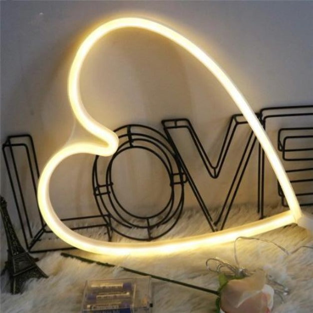 Heart Neon Sign Light| Battery & USB Operated