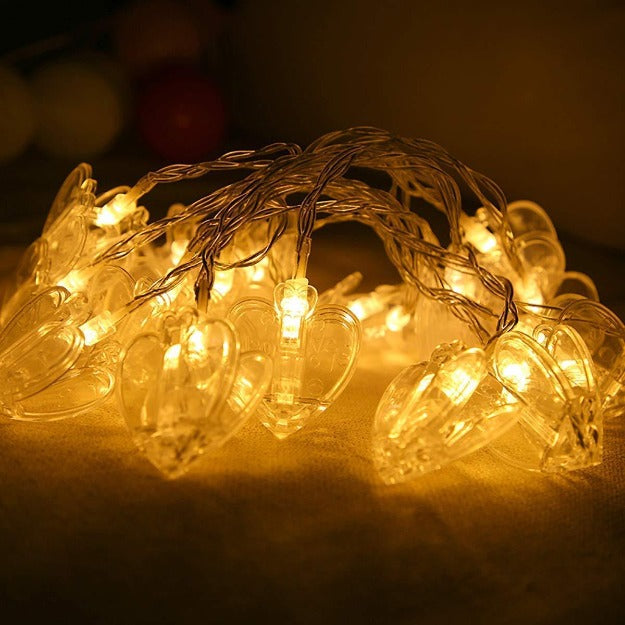 Heart Photo Clip Lights - Warm White LED