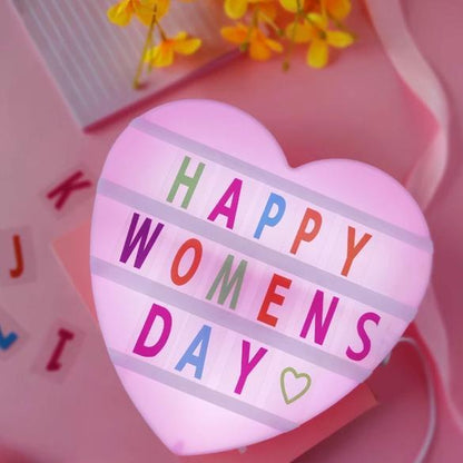 Heart shaped Cinematic Light Box | Pink