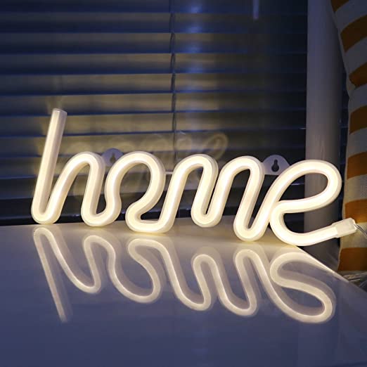 Home Neon Wall Hanging Light | Battery & USB Operated