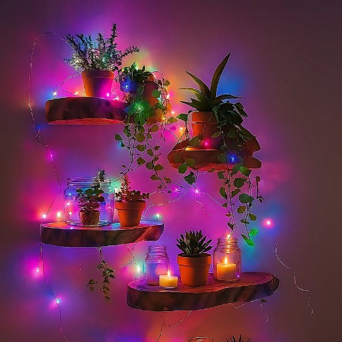 Copper Wire Fairy LED String Lights - USB Operated | 8 Function Remote Control | Multi