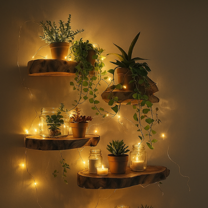 Copper Wire Fairy LED String Lights - USB Operated | 8 Function Remote Control | Warm White