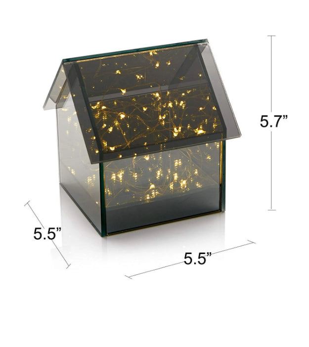 Glass House with Fairy Lights