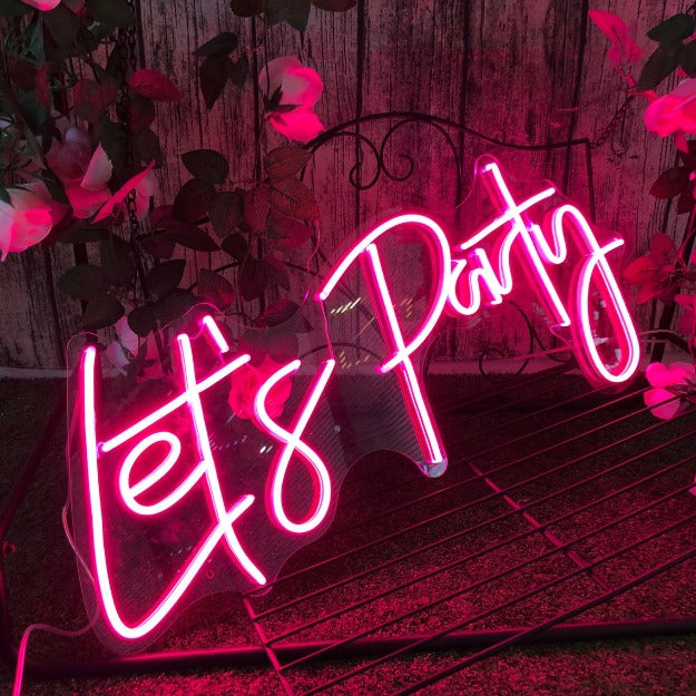 Let's Party Neon Sign Light