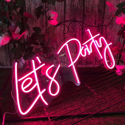 Let's Party Neon Sign Light