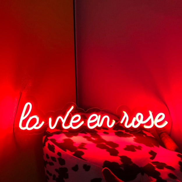 La vie en Rose Neon Sign Light