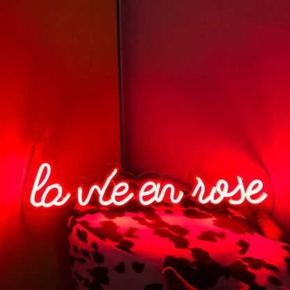 La vie en Rose Neon Sign Light
