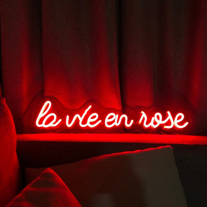 La vie en Rose Neon Sign Light