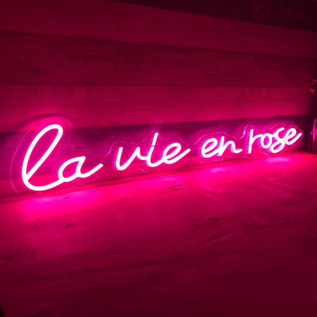 La vie en Rose Neon Sign Light