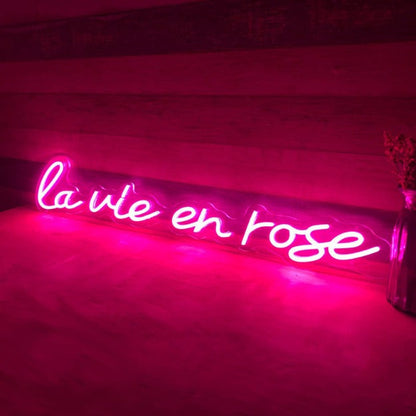 La vie en Rose Neon Sign Light