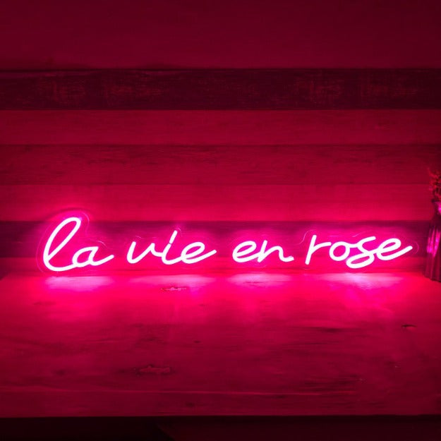 La vie en Rose Neon Sign Light