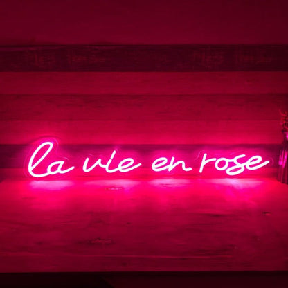 La vie en Rose Neon Sign Light