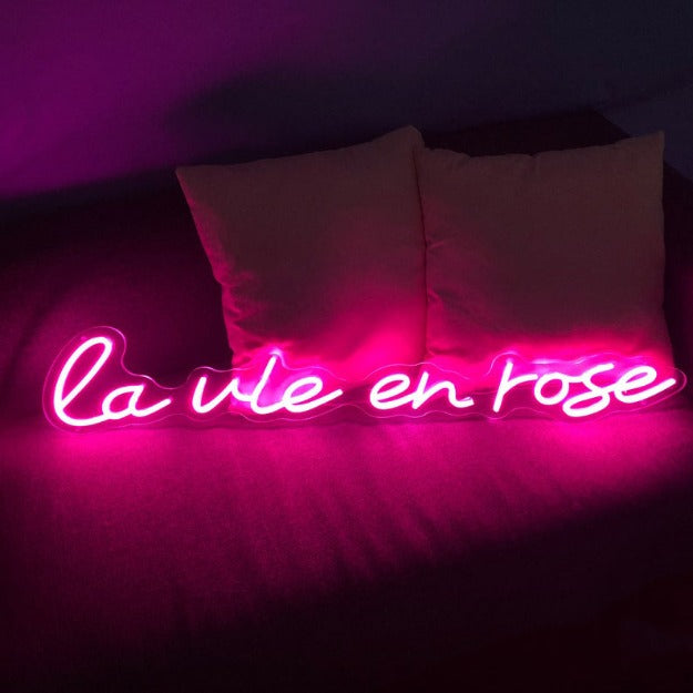 La vie en Rose Neon Sign Light