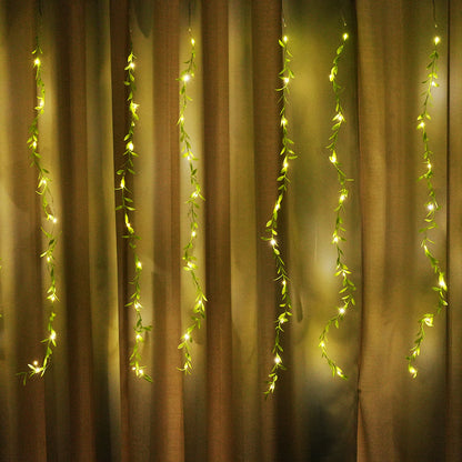 Leaves Garland Curtain Lights | Warm White | Diwali Decoration