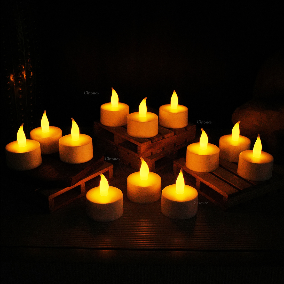 Rechargeable Tea Light LED Candles | Pack of 6 | Pack of 12