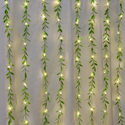 Leaves Garland Curtain Lights | Warm White | Diwali Decoration
