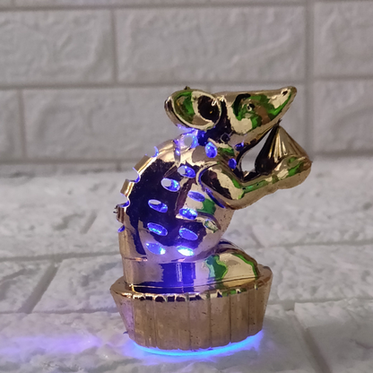 LED Mushak Lights (Set of 2) – Colour-Changing Decorative Ganpati Décor | Battery Operated | Safe & Smokeless