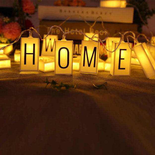 Letter Box String Lights - 3AA Battery + USB Operated