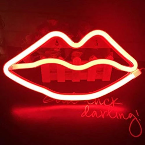 Lip Neon Sign Light | Battery & USB Operated
