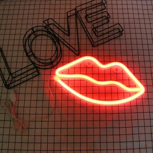 Lip Neon Sign Light | Battery & USB Operated