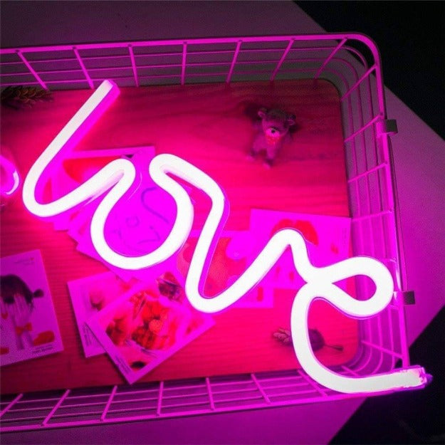 Love Neon Sign Light | Battery & USB Operated